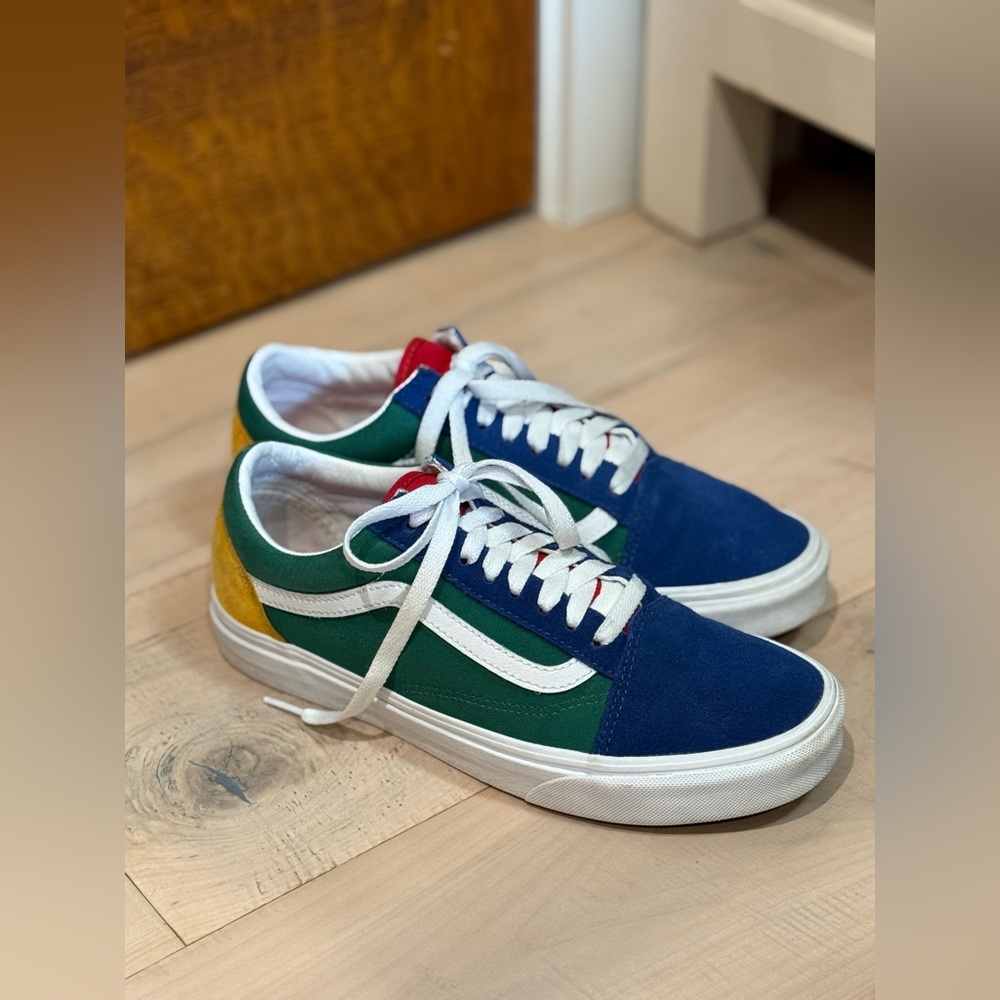 Vans Old Skool Elastic Lace, Yacht Club Multi color Sneakers. Mens 7.5.